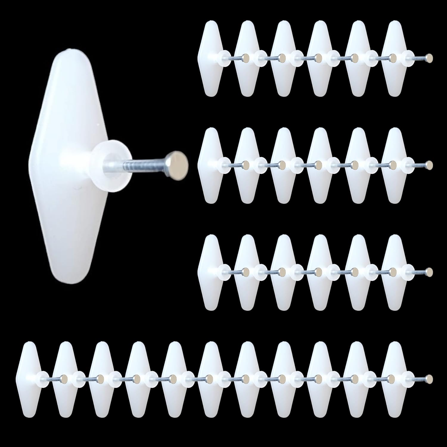 Jinka Wall Hooks  Strong Hold Up to 5 Kg for Hanging Keys, Clothes, Utensils, Bags & Planters